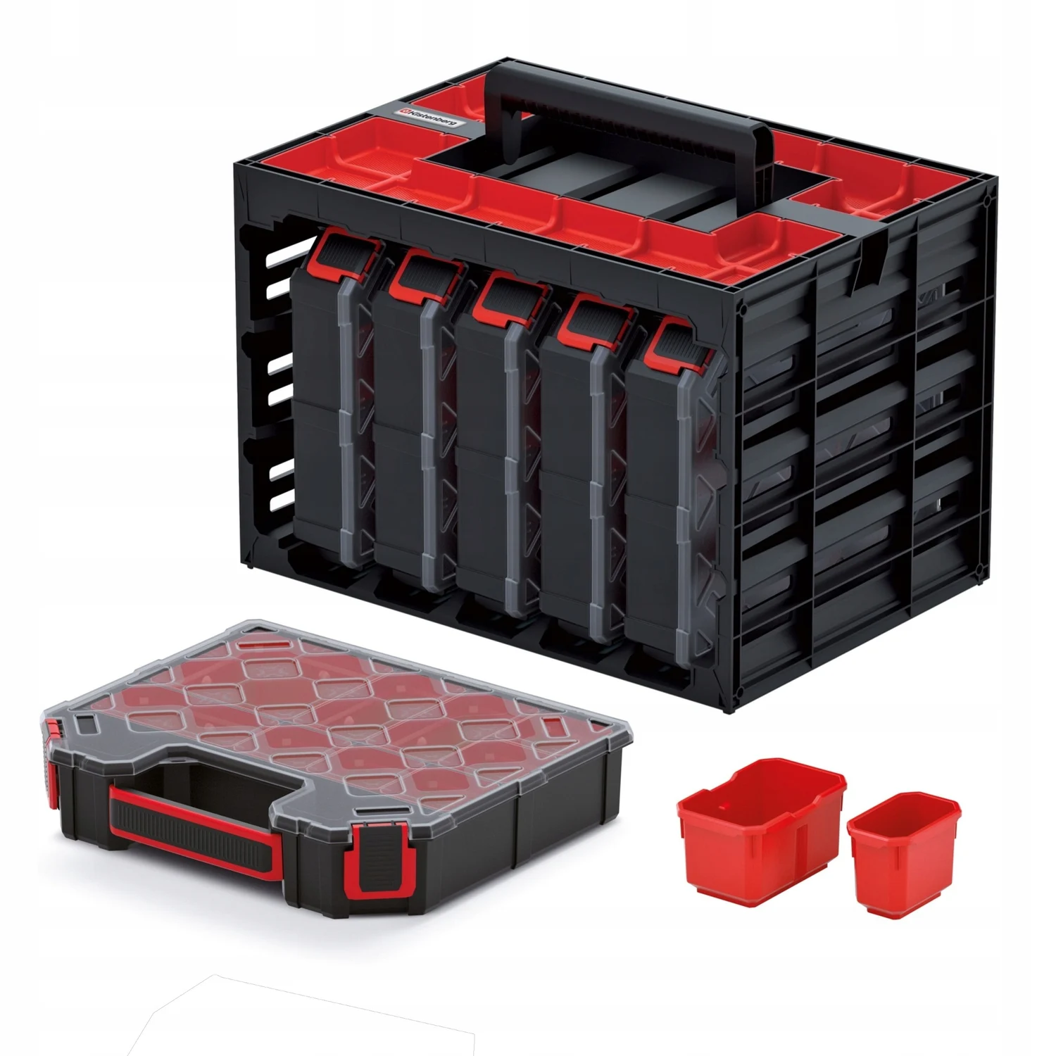 Органайзер-кейс Kistenberg TAGER CASE KTC30256B 415x290x295 мм ударостійкий полімер чорний 5 модулів