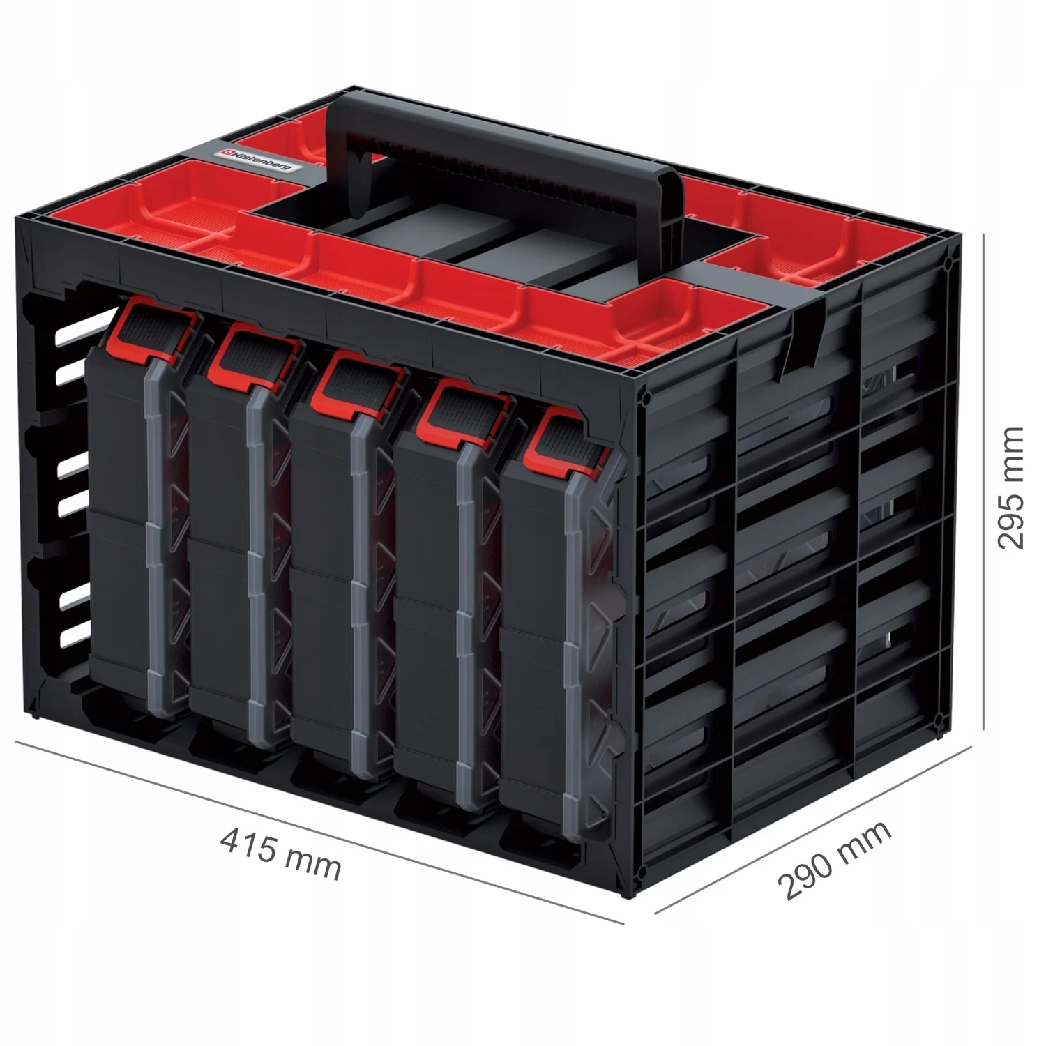 Органайзер-кейс Kistenberg TAGER CASE KTC30256B 415x290x295 мм ударостійкий полімер чорний 5 модулів
