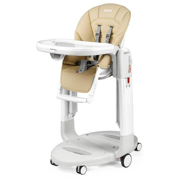 Стільчик для годування Peg-Perego Tatamia Follow Me бежевий еко-шкіра 59х107х78 см