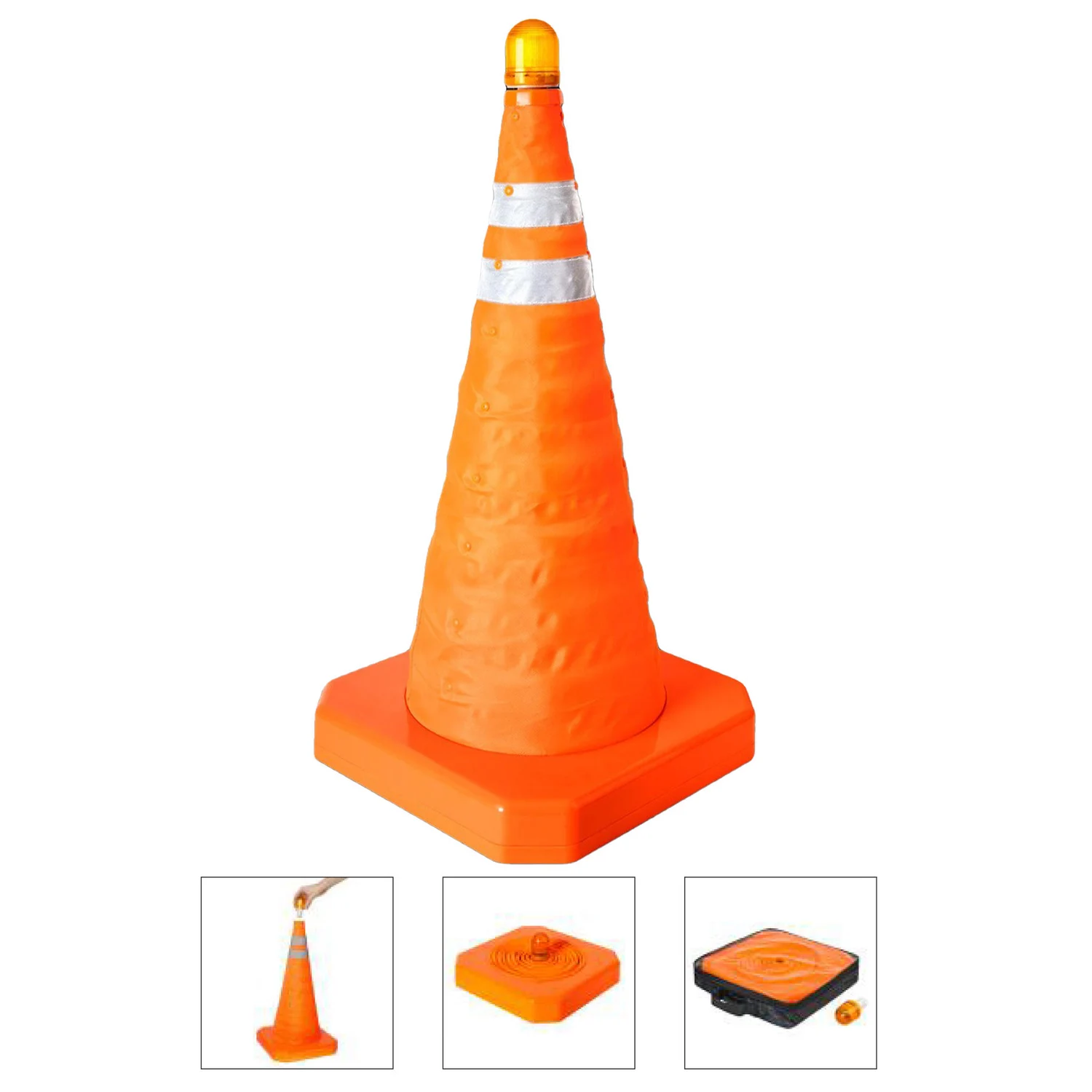 Дорожній ліхтар Mactronic Traffic Cone Orange L-NJ01-ROHS 550x305x305 мм оранжевий SMD IPX6