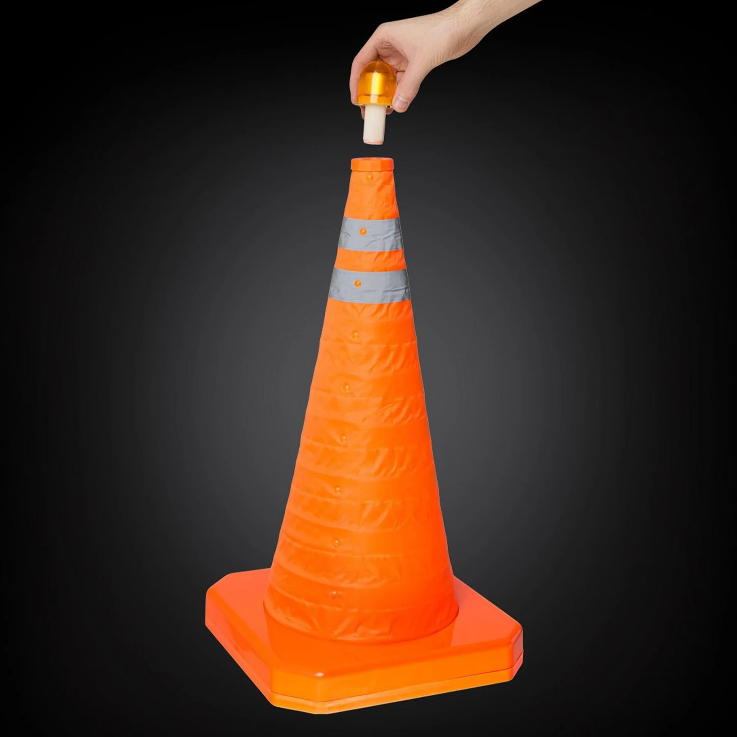 Дорожній ліхтар Mactronic Traffic Cone Orange L-NJ01-ROHS 550x305x305 мм оранжевий SMD IPX6