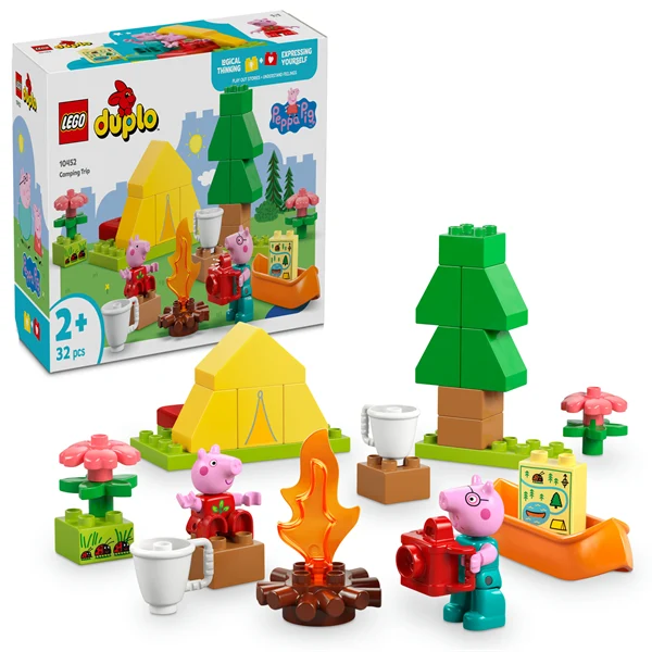 Конструктор LEGO DUPLO Свинка Пеппа Туристичний похід 32 деталі Пластик Різнобарвний
