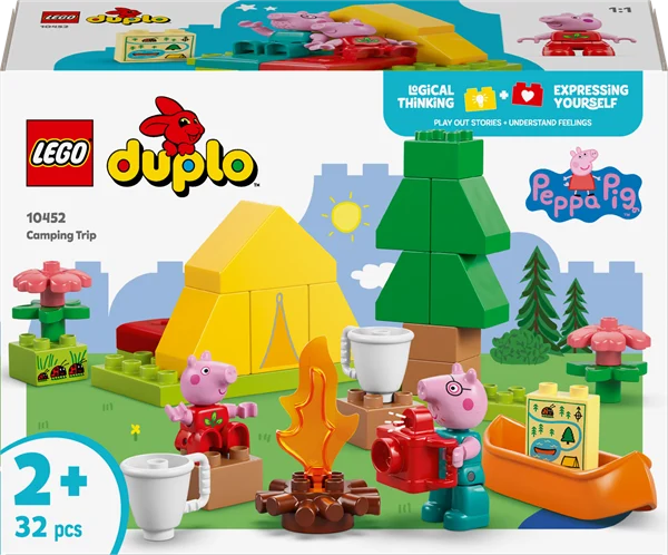 Конструктор LEGO DUPLO Свинка Пеппа Туристичний похід 32 деталі Пластик Різнобарвний