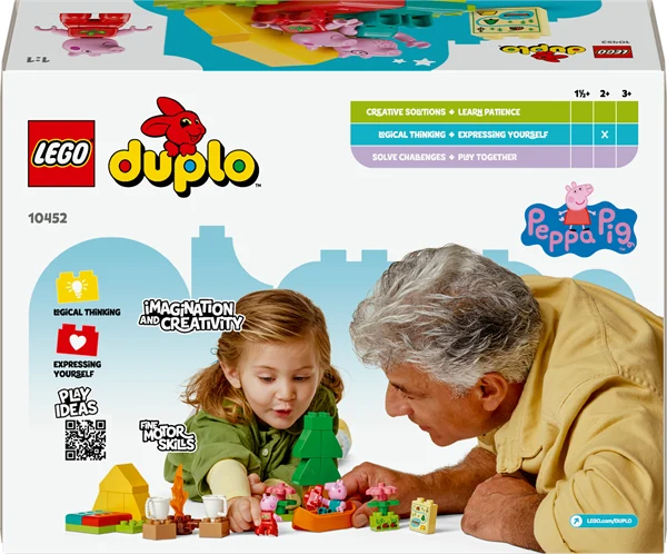 Конструктор LEGO DUPLO Свинка Пеппа Туристичний похід 32 деталі Пластик Різнобарвний