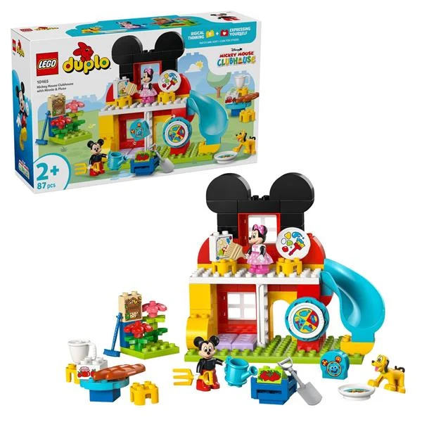 Конструктор LEGO DUPLO Клубний будинок з Мінні та Плуто 87 деталей пластик різнобарвний