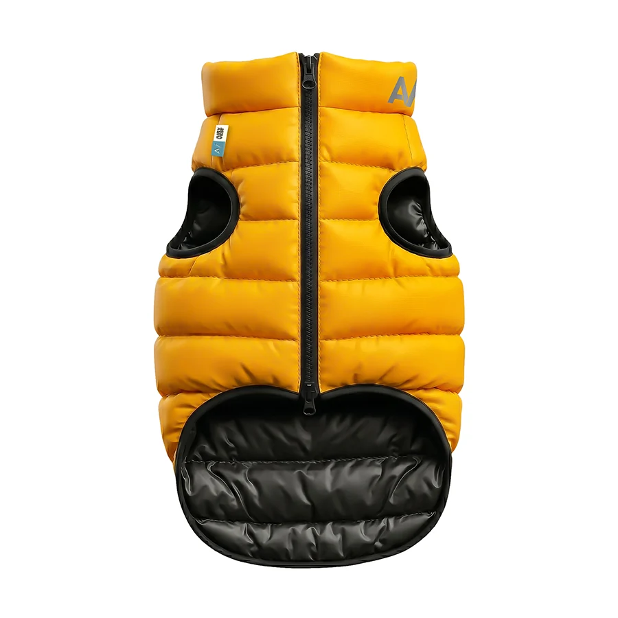 Курточка для собак двостороння AiryVest M 40 жовто-чорна тканина