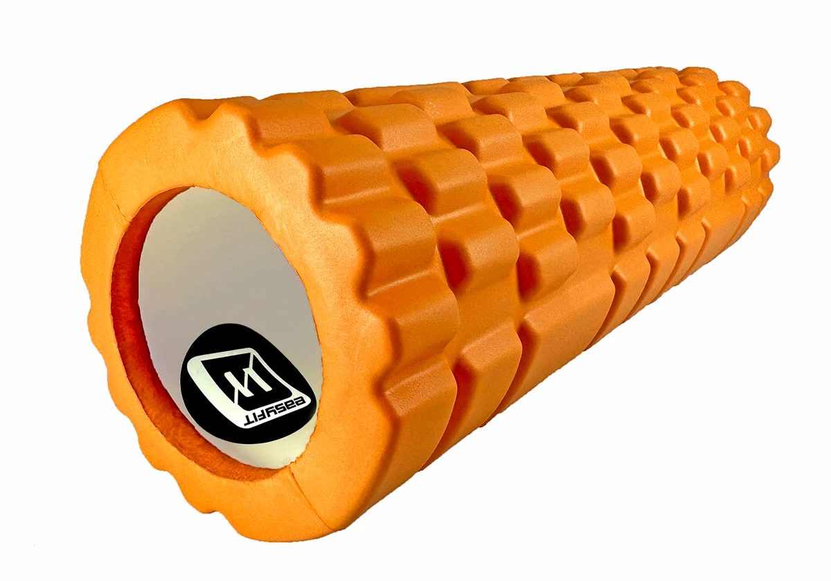 Масажний ролик EasyFit Grid Roller Mini 30x10 см EVA піна оранжевий