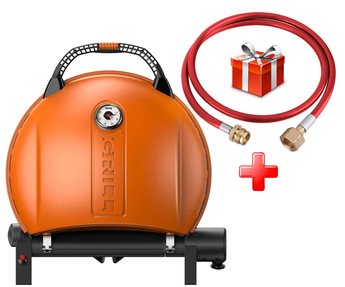 Портативний газовий гриль O-GRILL 900 58,5х27,6х56,7 см металевий помаранчевий