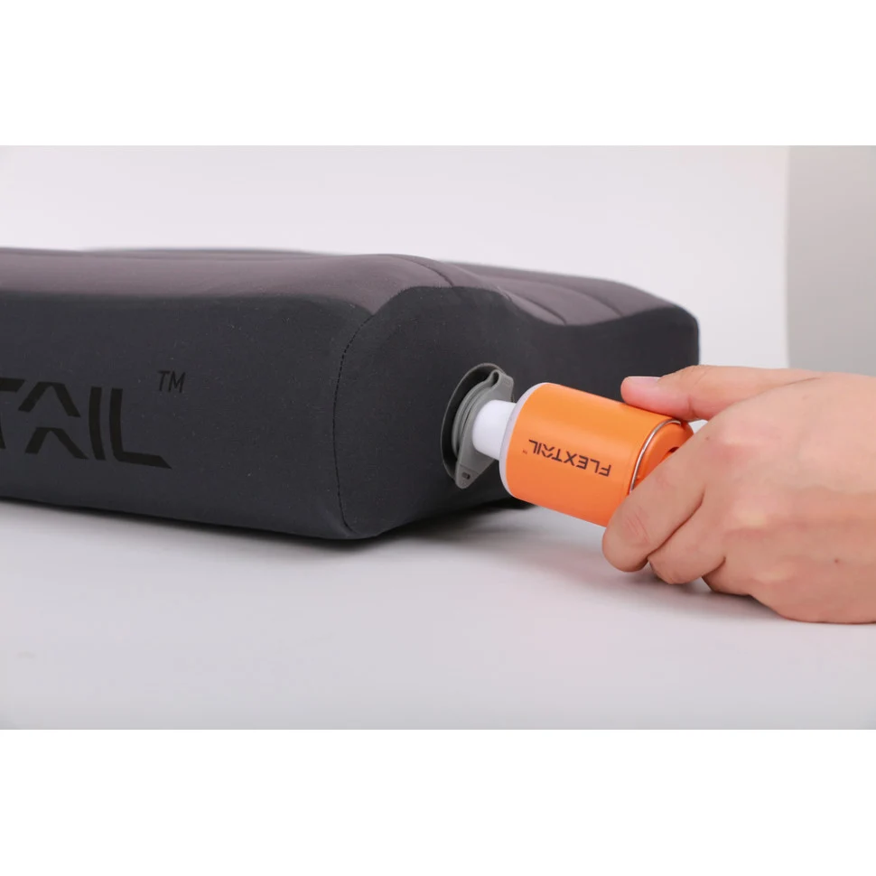 Надувна подушка Flextail Zero Pillow SE анатомічна поліуретан 42х30х10 см сірий