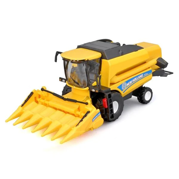 Зернозбиральний комбайн New Holland TC5.90 з кукурузною жаткою 1:32 метал-пластик жовтий 18 см