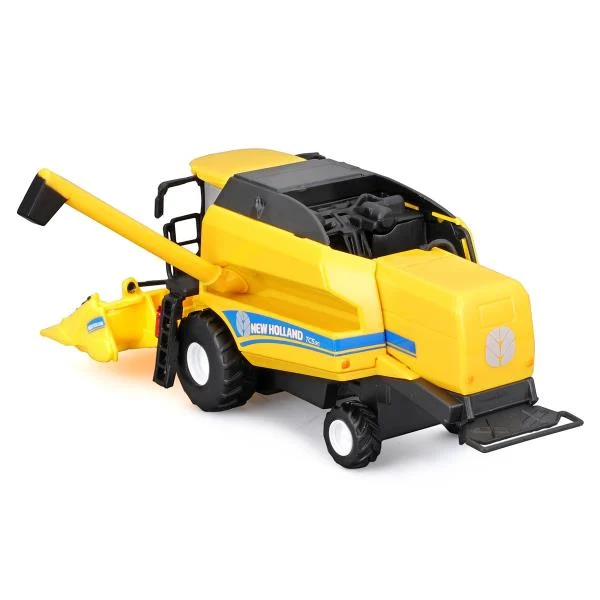 Зернозбиральний комбайн New Holland TC5.90 з кукурузною жаткою 1:32 метал-пластик жовтий 18 см