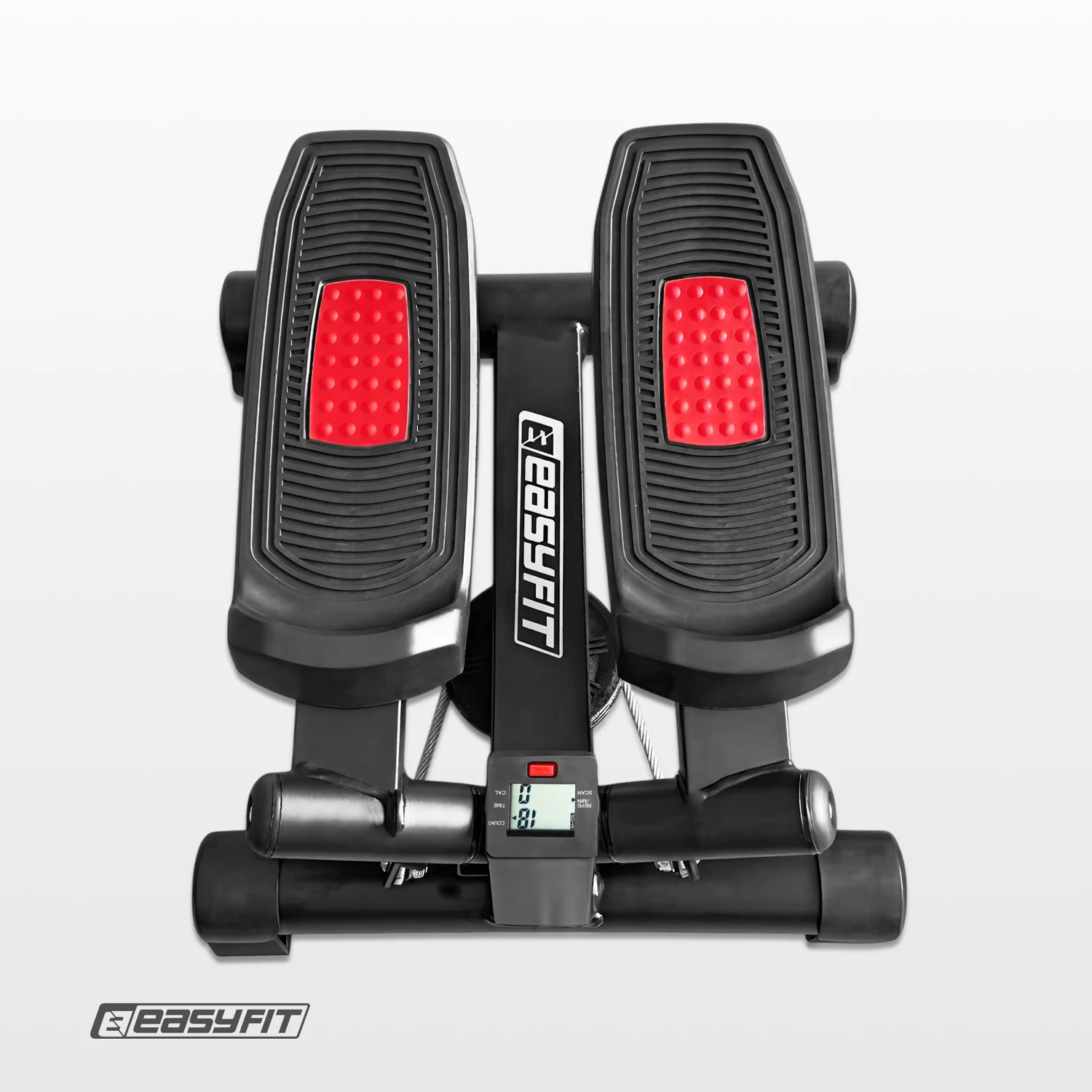 Поворотний степпер EasyFit Pace-В з еспандерами гідравлічний 40х38х20 см сірий
