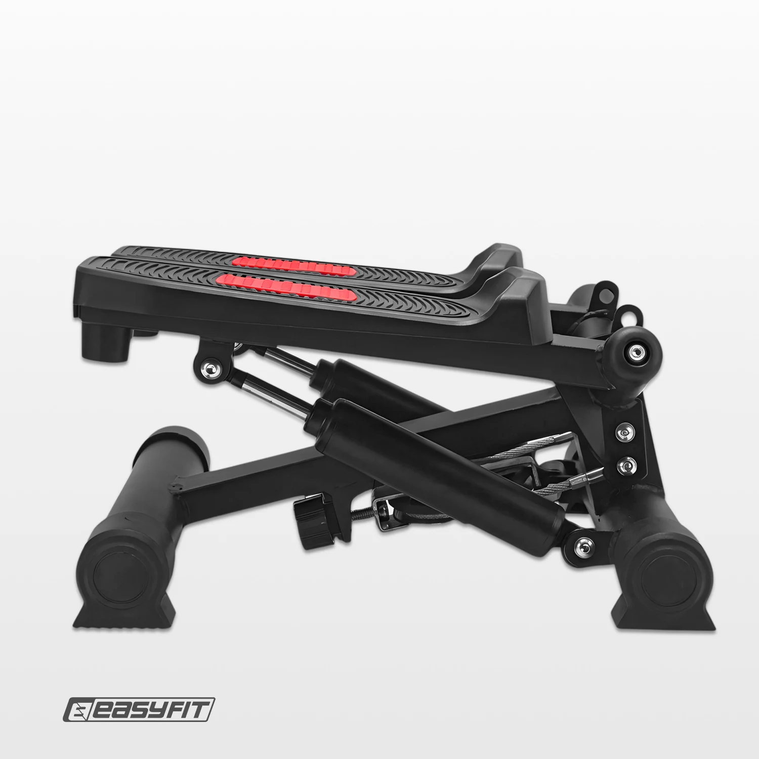 Поворотний степпер EasyFit Pace-В з еспандерами гідравлічний 40х38х20 см сірий