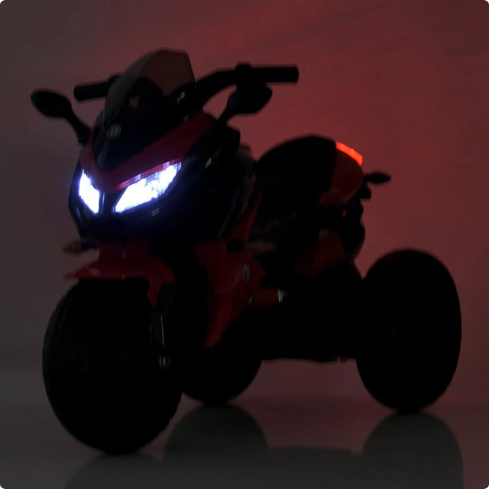 Дитячий електромотоцикл Bambi Racer M 4274ELR 108x57x76 см екокожа до 30 кг