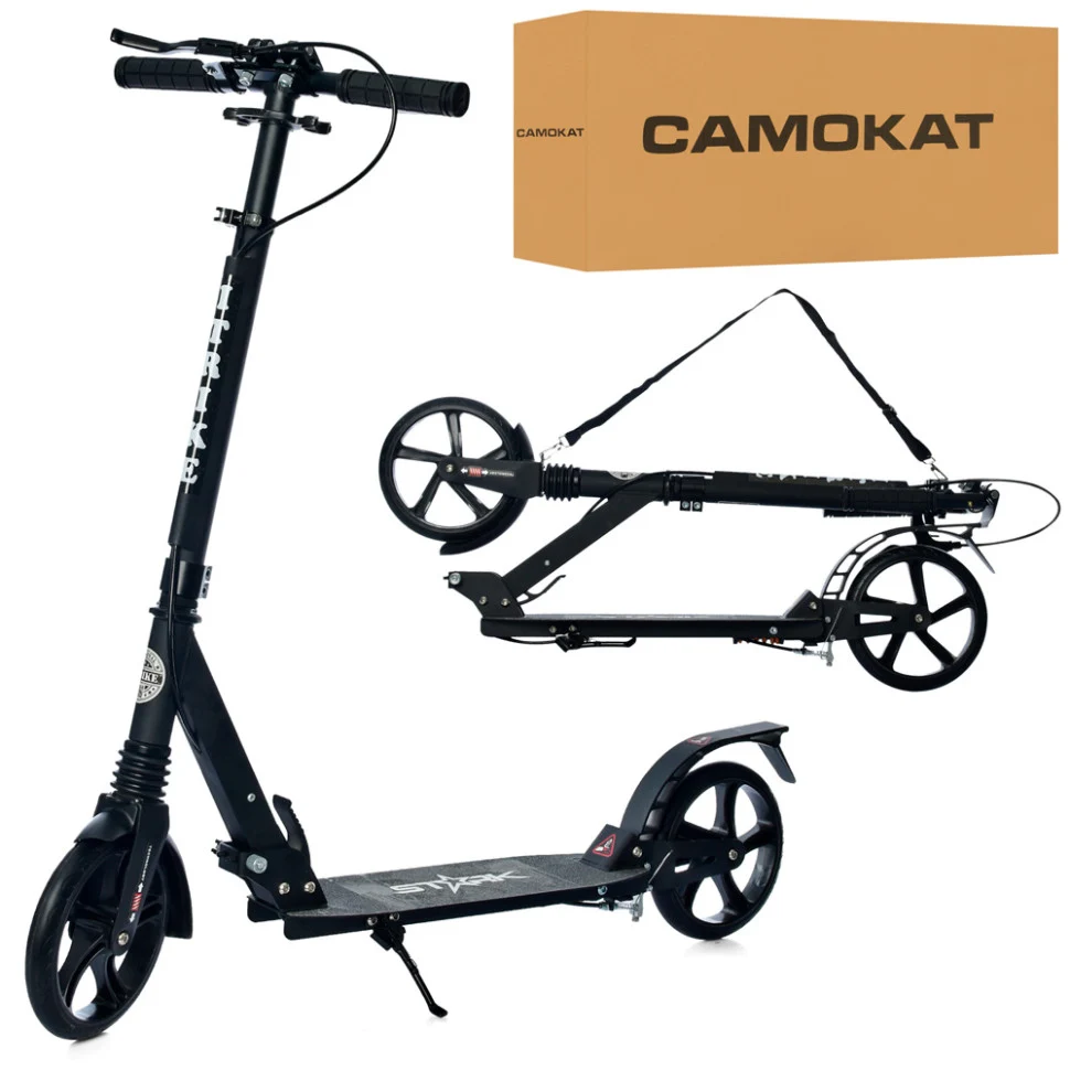 Самокат міський iTrike SR2-018-10-1-B1 200 мм алюміній+сталь чорний 80-102 см