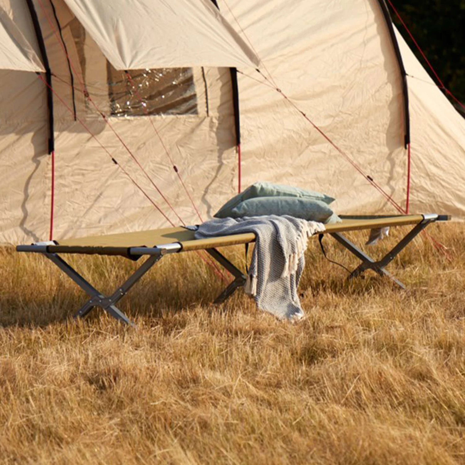 Розкладне ліжко Grand Canyon Topaz L 210х62 см алюміній Falcon сірий