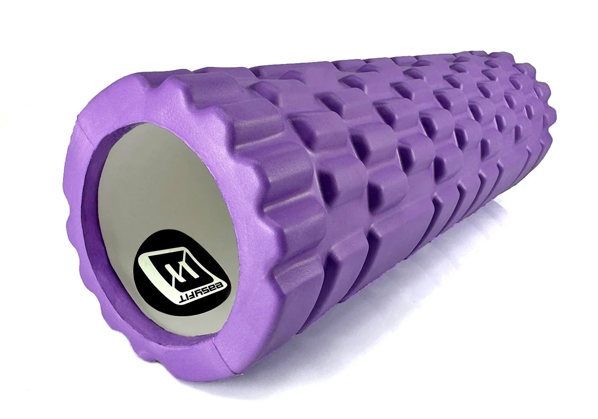 Масажний роллер EasyFit Grid Roller Mini 30х10 см EVA піна фіолетовий