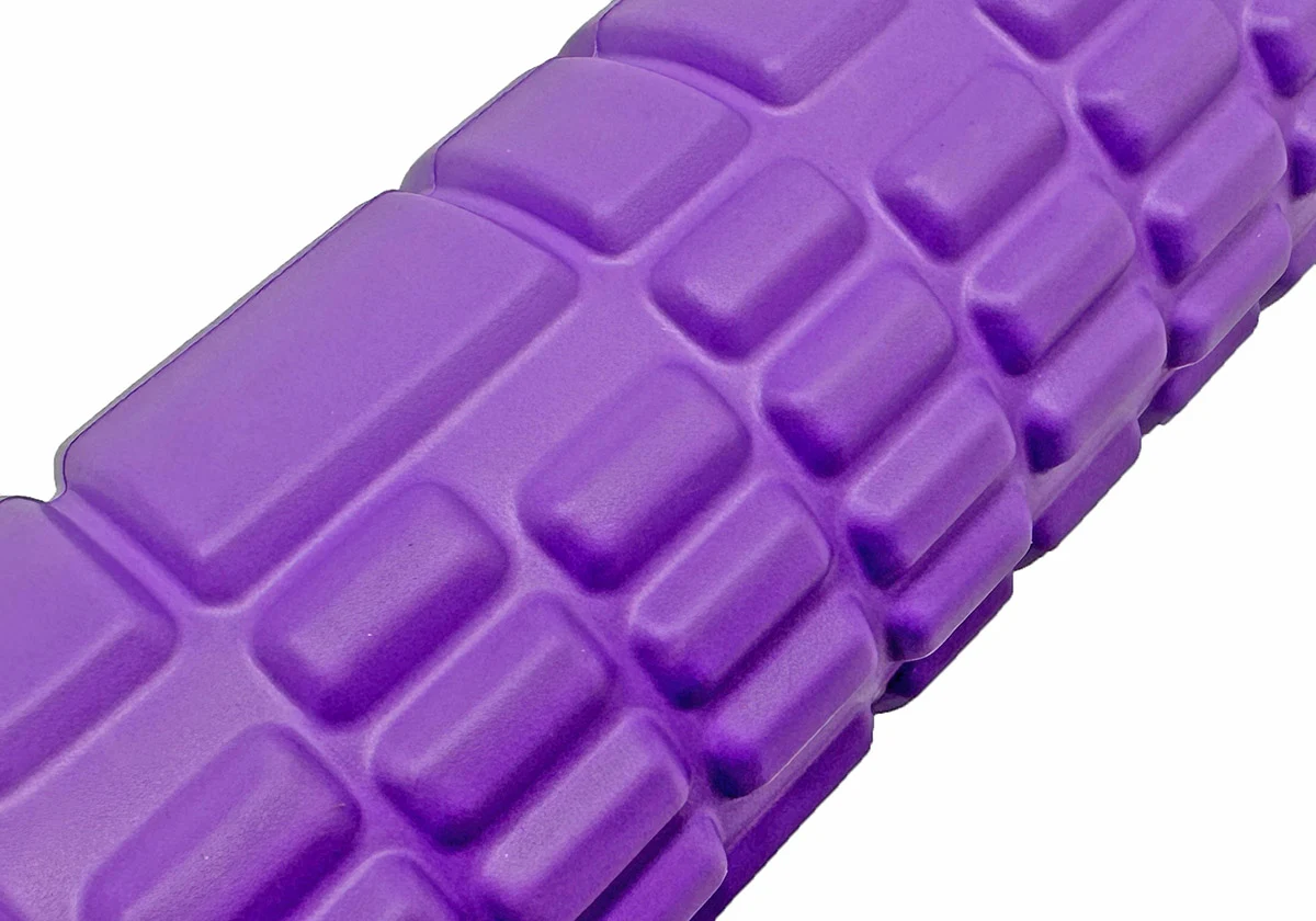 Масажний роллер EasyFit Grid Roller Mini 30х10 см EVA піна фіолетовий