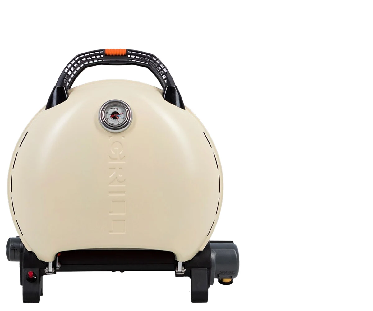 Портативний газовий гриль O-Grill 600T 58,5х21,5х56,7 см металевий кремовий