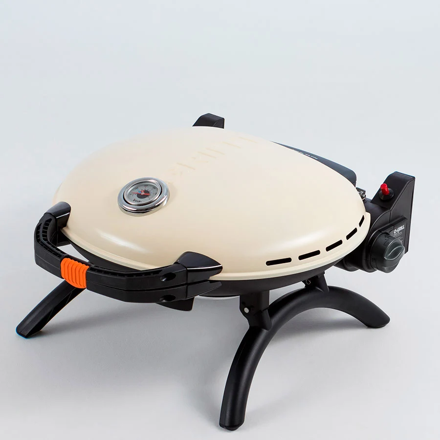 Портативний газовий гриль O-Grill 600T 58,5х21,5х56,7 см металевий кремовий