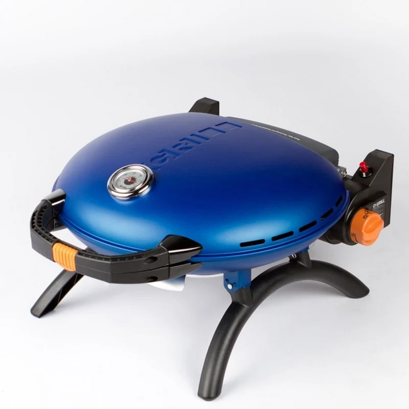 Портативний газовий гриль O-Grill 600T 58,5х21,5х56,7 см металевий синій