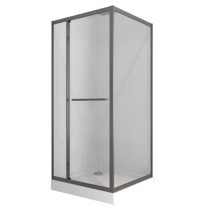 Душова кабіна Mixxus Style SCT01 квадратна 90x90x200 см прозоре скло 6 мм графітовий алюміній
