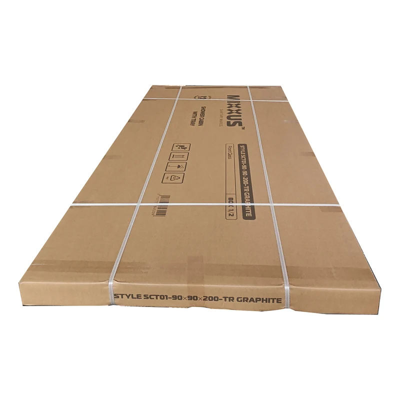 Душова кабіна Mixxus Style SCT01 квадратна 90x90x200 см прозоре скло 6 мм графітовий алюміній