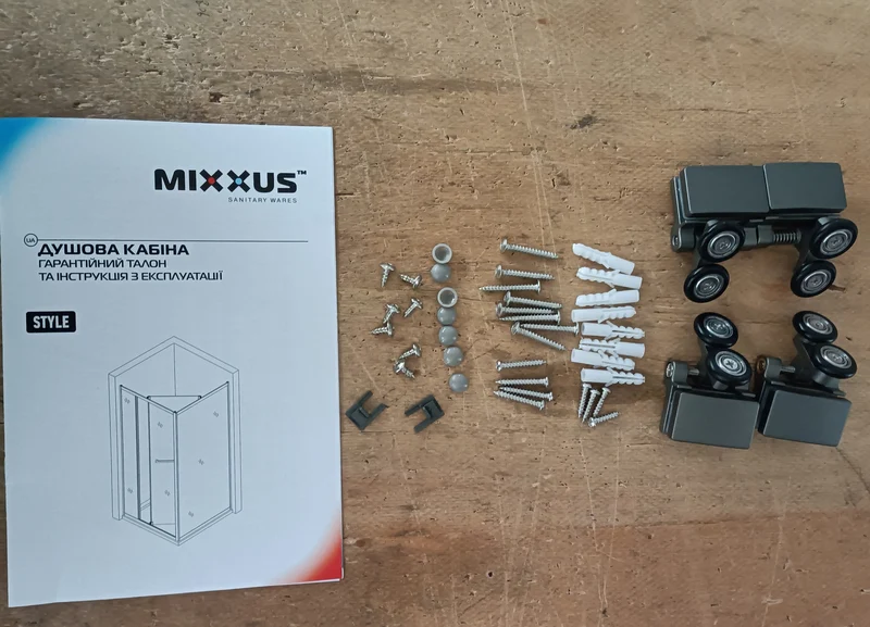Душова кабіна Mixxus Style SCT01 квадратна 90x90x200 см прозоре скло 6 мм графітовий алюміній