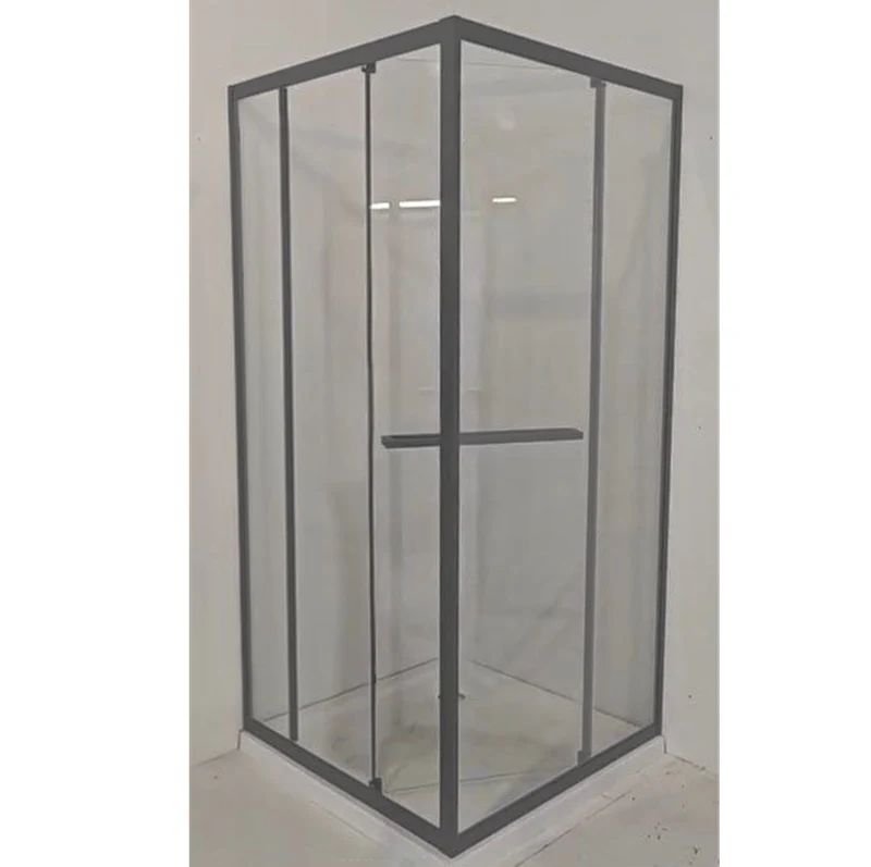 Душова кабіна Mixxus Style SCT01 квадратна 90x90x200 см прозоре скло 6 мм графітовий алюміній