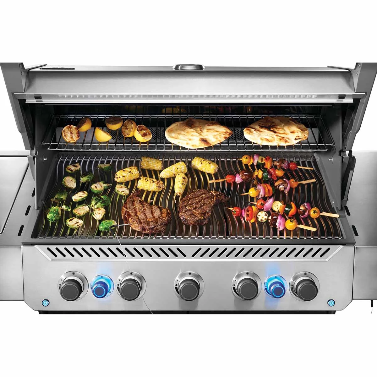 Газовий гриль Napoleon Prestige P 650 з бічною конфоркою Sizzle Zone нержавіюча сталь 188х67х130 см