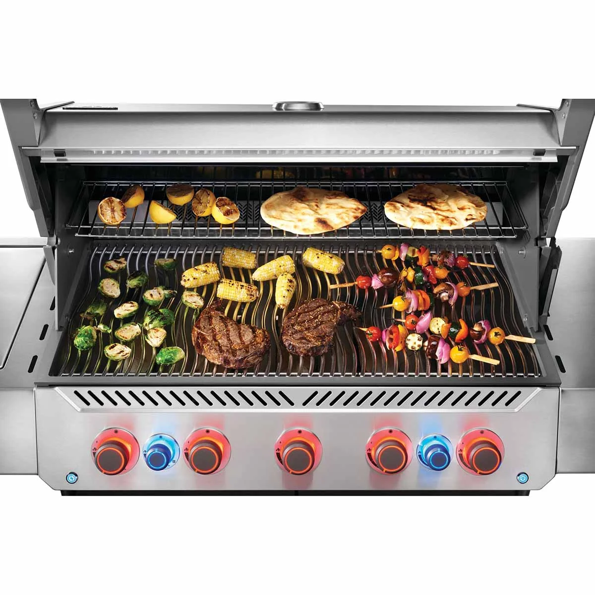 Газовий гриль Napoleon Prestige P 650 з бічною конфоркою Sizzle Zone нержавіюча сталь 188х67х130 см
