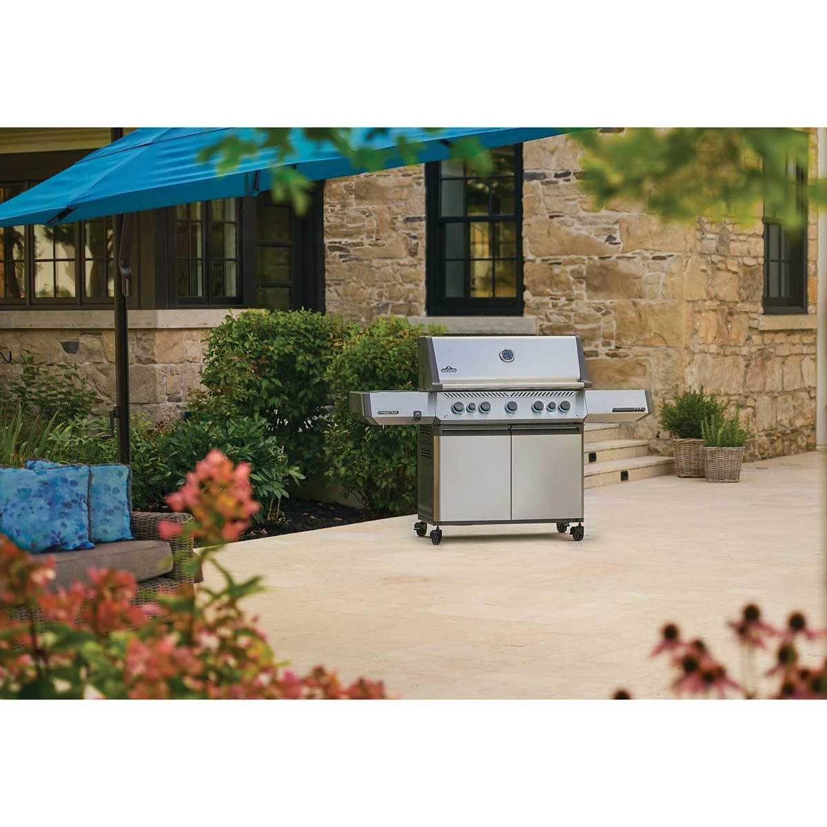 Газовий гриль Napoleon Prestige P 650 з бічною конфоркою Sizzle Zone нержавіюча сталь 188х67х130 см