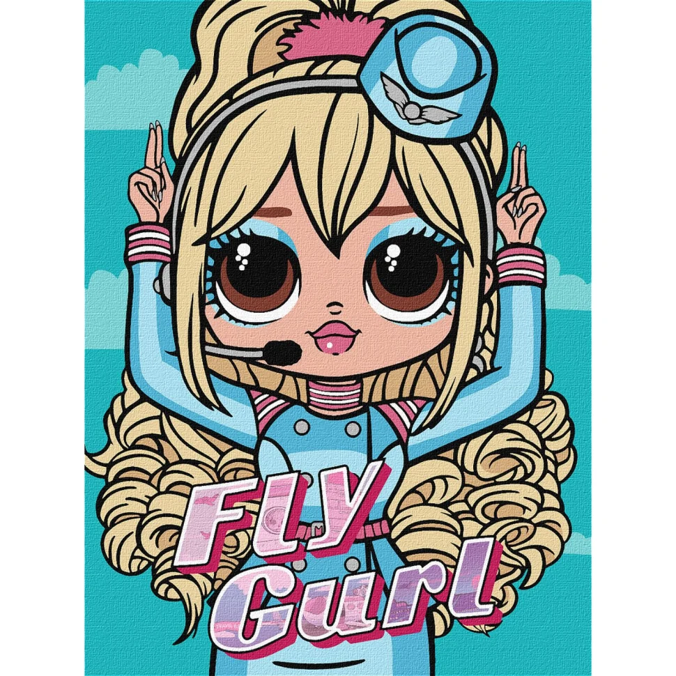 Картина по номерам L.O.L. Surprise! O.M.G. Fly Gurl 30х40 см полотно 11 кольорів