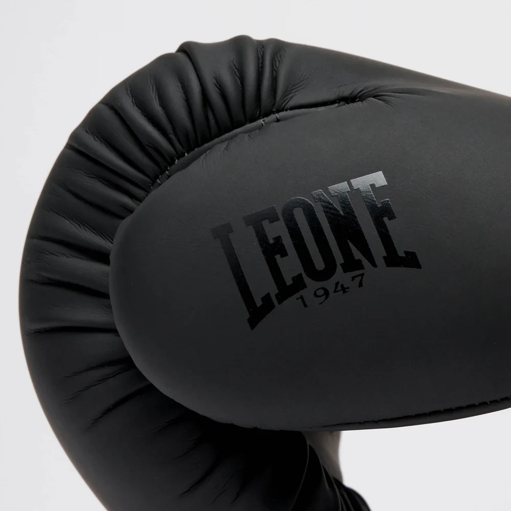 Боксерські рукавиці LEONE 1947 Tone X GN058 14 унцій натуральна шкіра чорні