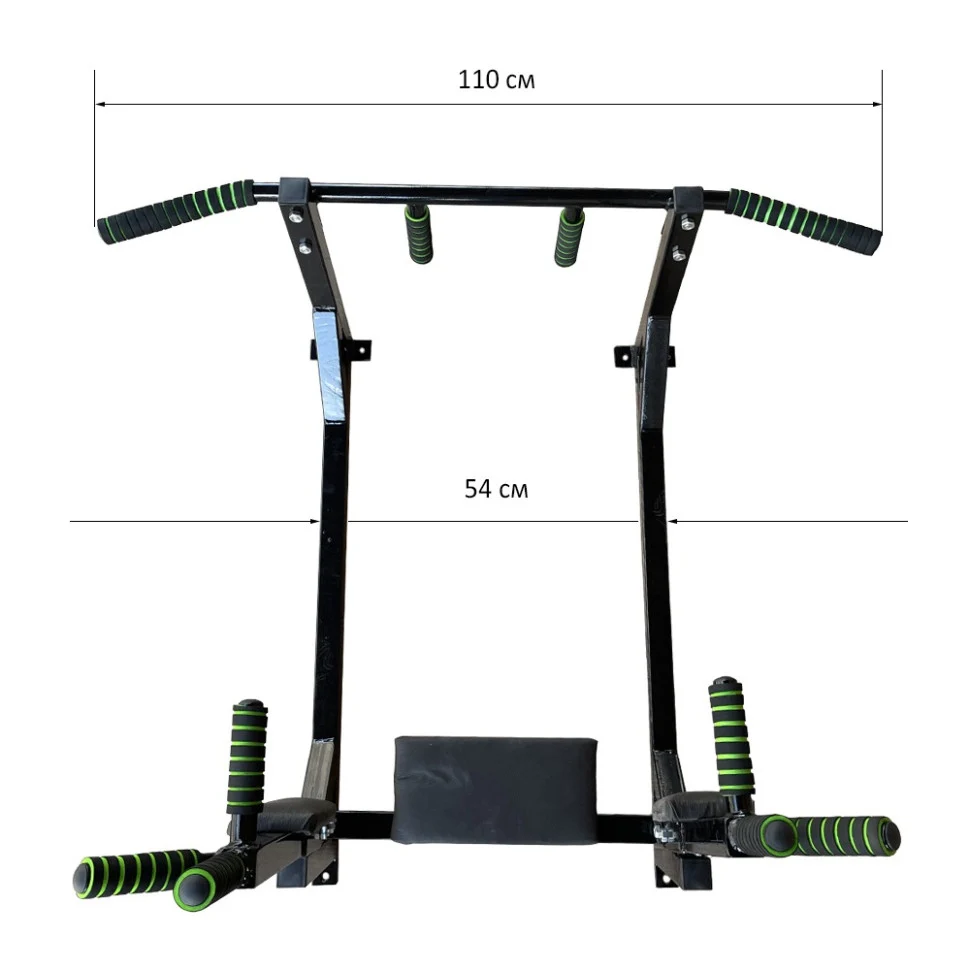 Тренажёр турник с поднимающимися брусьями 4 в 1 Iron Pro NE-TR-5B сталь 110х49х27 см чёрный