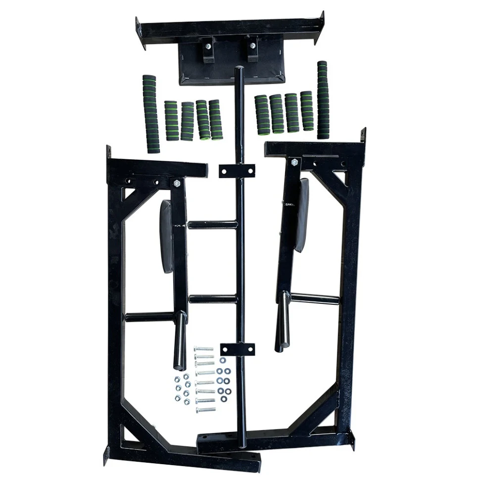 Тренажёр турник с поднимающимися брусьями 4 в 1 Iron Pro NE-TR-5B сталь 110х49х27 см чёрный
