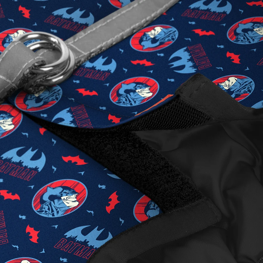 Шлея WAUDOG Clothes для собак з QR паспортом Бетмен червоно-блакитна текстиль XS4 36-39 см 26-28 см