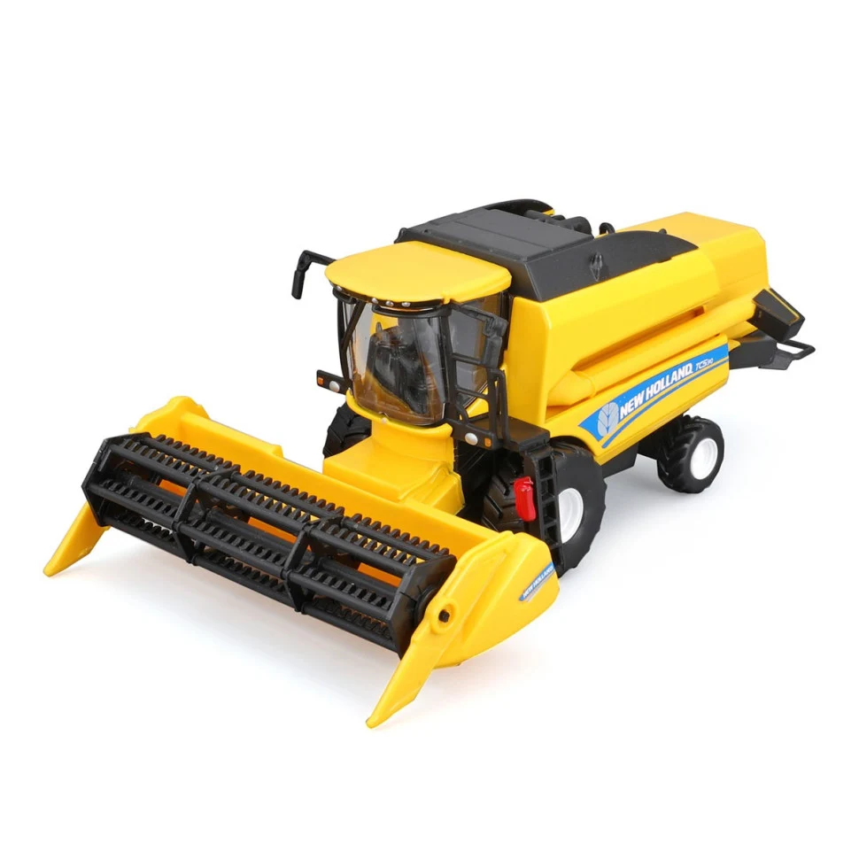 Автомодель зернозбиральний комбайн New Holland TC5.90 з жаткою метал, 18 см, жовтий, чорний