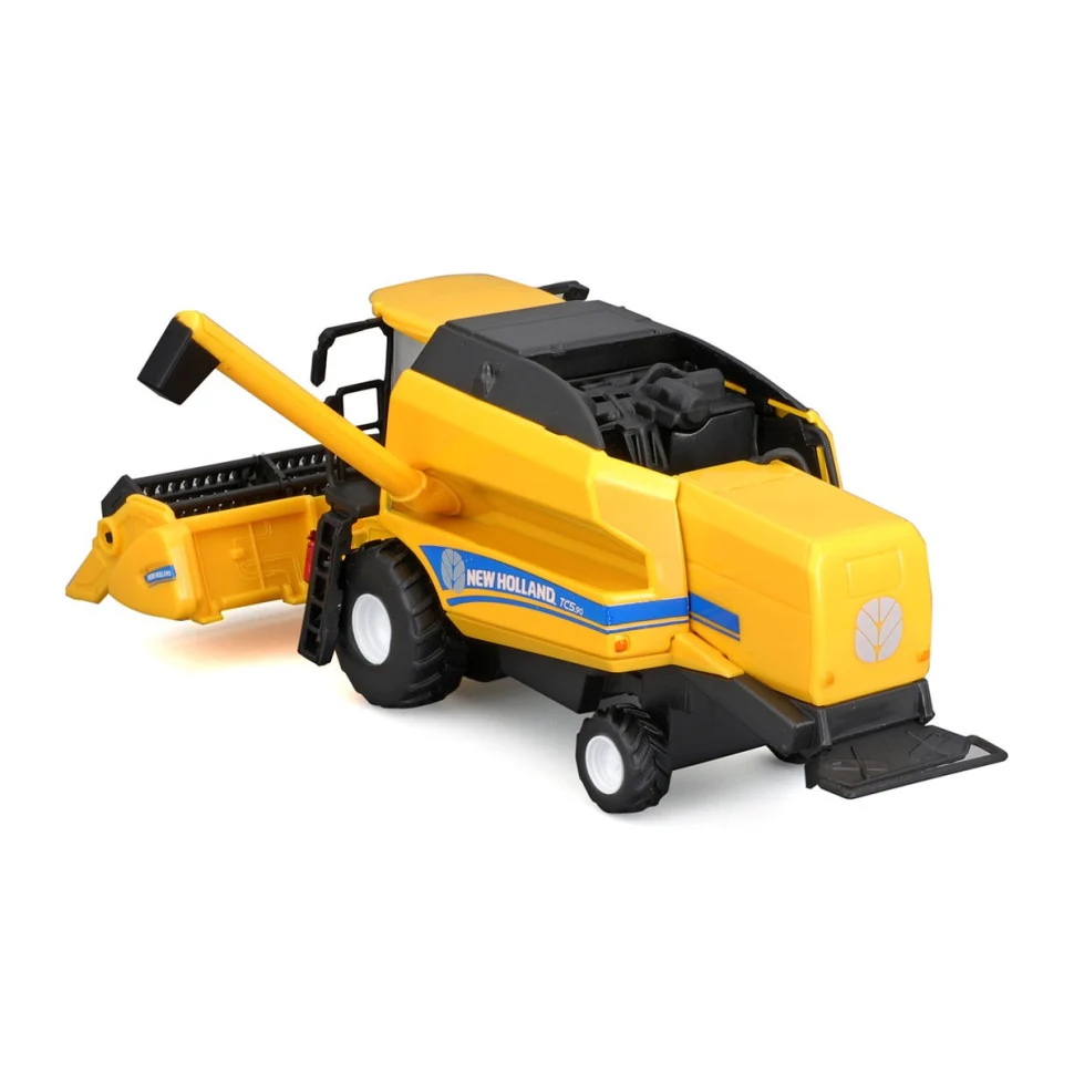 Автомодель зернозбиральний комбайн New Holland TC5.90 з жаткою метал, 18 см, жовтий, чорний