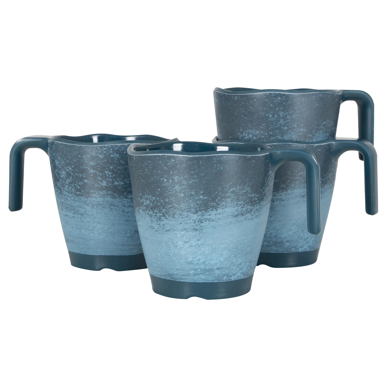 Набір чашок Gimex Mug Stone 4 шт 300 мл меламін темно-сині 215х187х94 мм