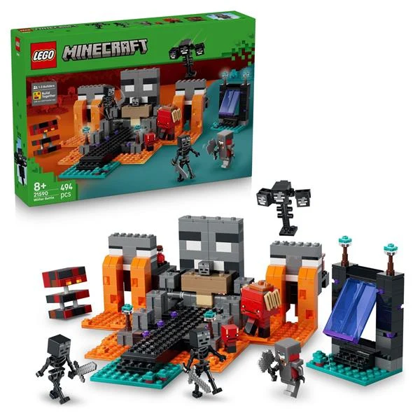 Конструктор LEGO Minecraft Битва за Візер 494 деталі Пластик Різнобарвний
