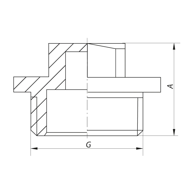 Заглушка 3/4'' M без нікелю Koer KF.P08M.WN внутрішня-зовнішня різьба