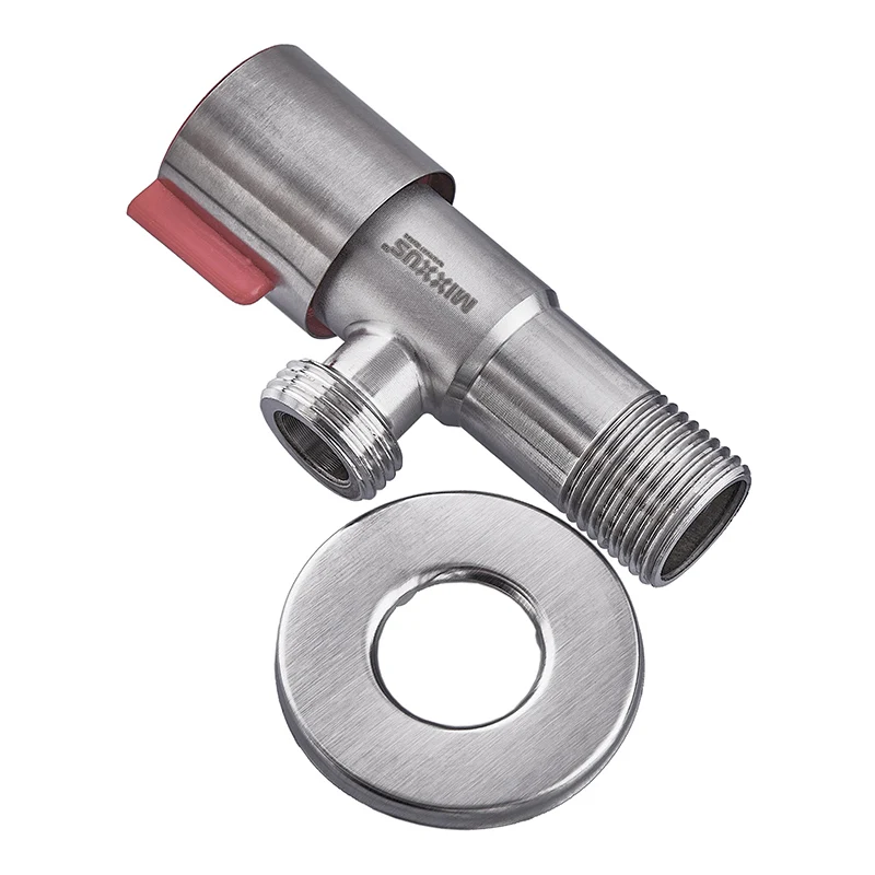 Кран Mixxus VAL-02 1/2"x1/2" нержавіюча сталь SUS304 червоний