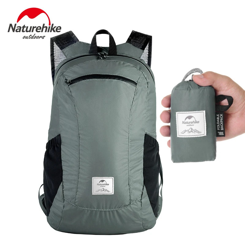 Рюкзак Naturehike Ultralight NH17A012-B 18 л Нейлон 42х23х17 см Чорний