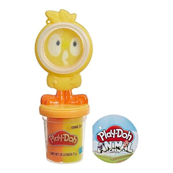 Ігровий набір Play-Doh Мешканці ферми Курча 2 баночки пластиліну різнобарвний