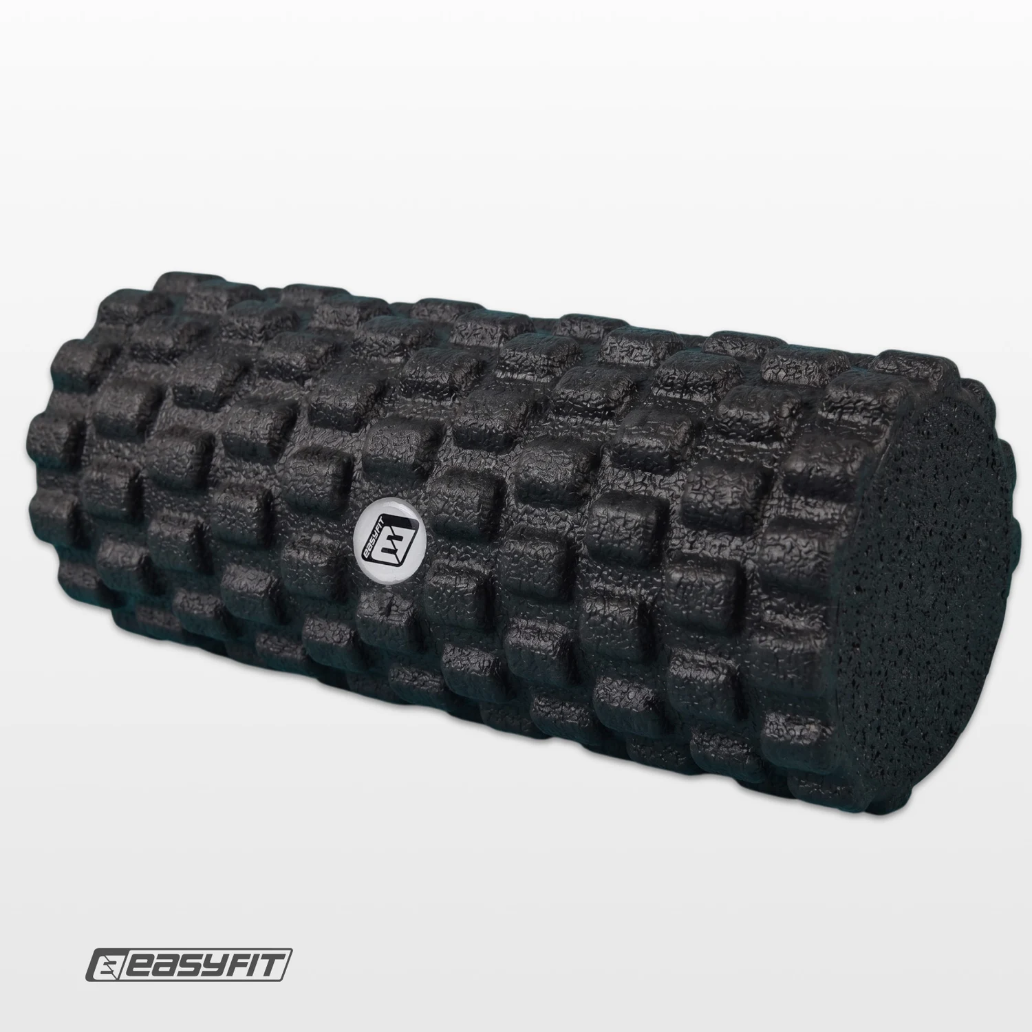 Масажний ролик EasyFit Grid Roller EPP 33 см чорний матовий 14 см