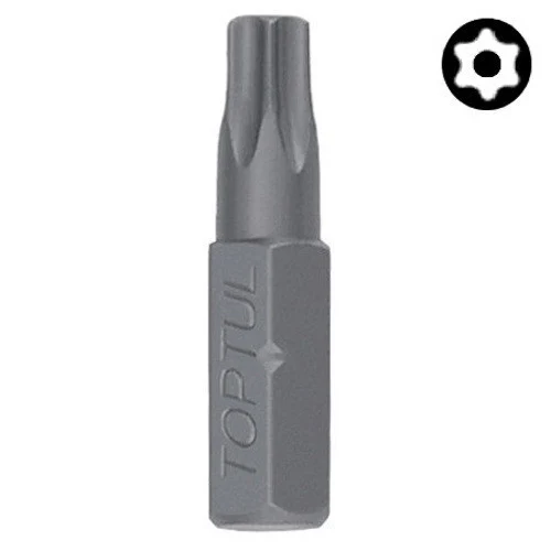 Біта TORX T27 1/4" 25 мм одностороння з отвором метал
