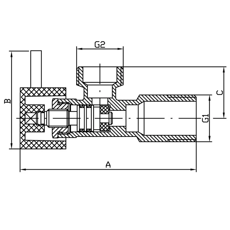 Кран Koer KR.516 1/2"x3/4" латунь 16 Бар для водопроводу