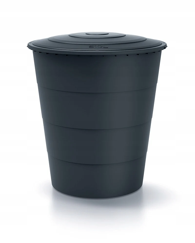 Резервуар для дощової води 510 л УФ-стабілізований HDPE пластик антрацитовий 985x985x1105 мм