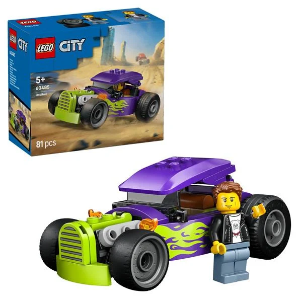 Конструктор LEGO City Хотрод 81 деталь Пластик Фіолетовий з неоновим зеленим